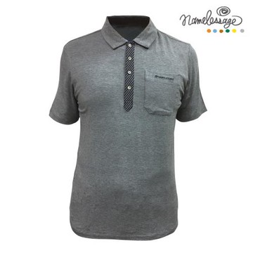 namelessage無名世代男款吸濕排汗透氣舒適POLO衫(麻灰)_71M703