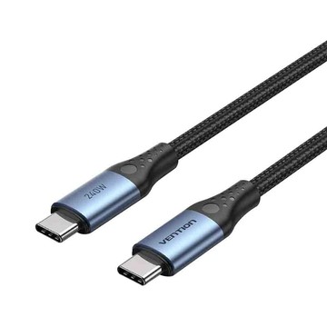 Type C公 - C公 VENTION 威迅 TRE系列USB 2.0 C公對C公240W傳輸線-鋁合金款 1M