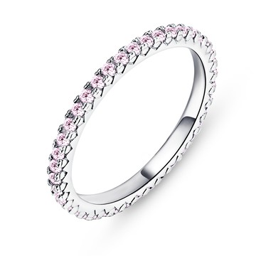 925純銀戒指．線戒．防小人尾戒．C款．銀色粉鋯．開運．無禮盒