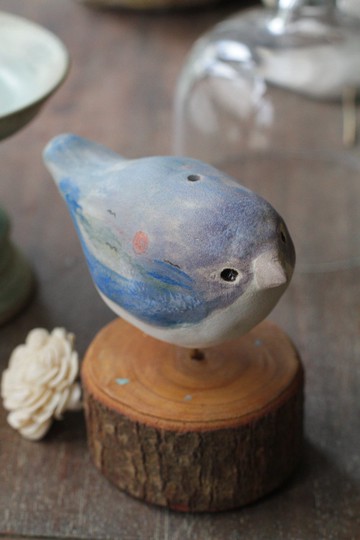 純手捏絕美系鳥陶偶擺飾~背負著花蓮山與海的鳥