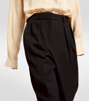 The Row Corby high-rise wool twill straight pants