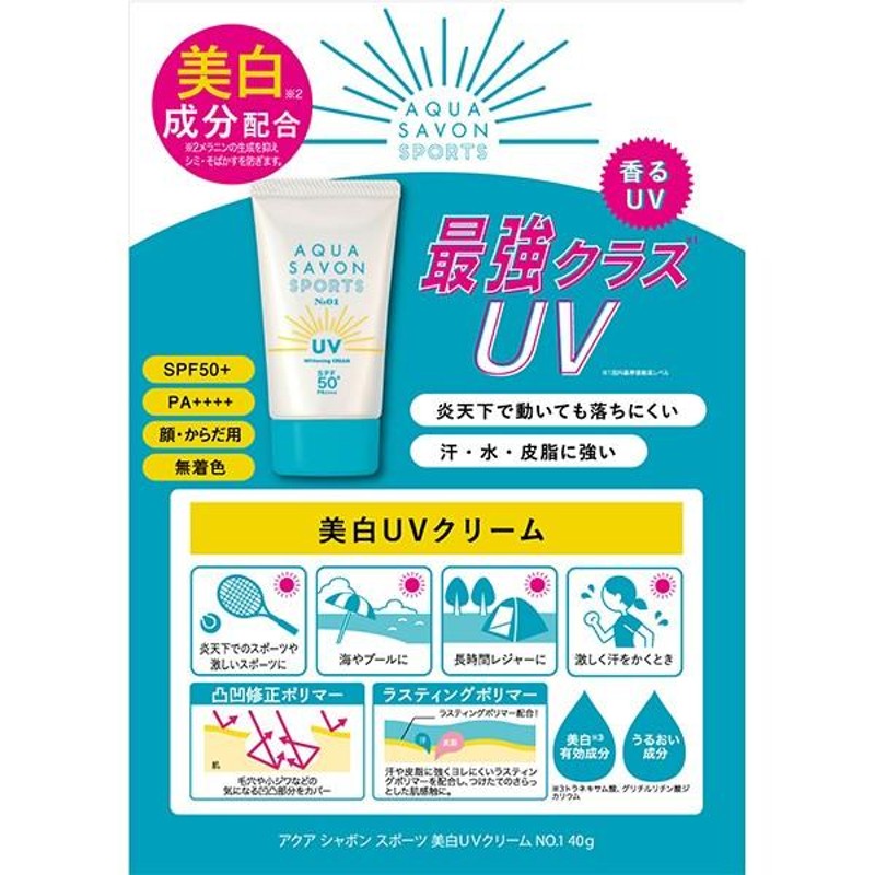 アクアシャボン スポーツ AQUASAVON SPORTS 日焼け止め 薬用美白UV