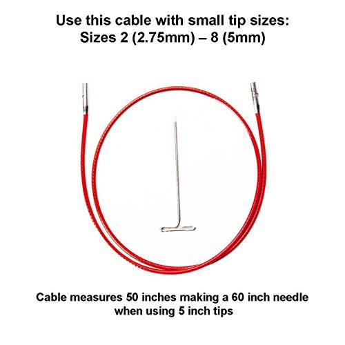 ChiaoGoo Twist Red Lace Cable Large 37-Inch Fits US 9, 10, 10.5, 11,