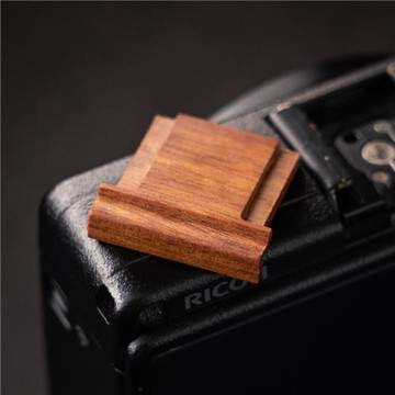 YUWWOOD 理光GR3熱靴蓋 gr3x木制熱靴蓋紫光檀沙漠鐵黑胡桃GRIIIX