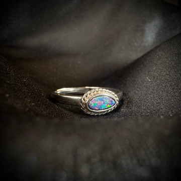 斑斕。澳大利亞歐泊 澳歐 歐泊 Opal 戒指 Opal silver ring