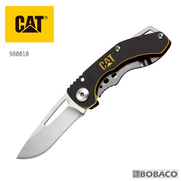 Cat®【5吋多用途不銹鋼折疊刀 980010】G10手柄 防身小刀 露營工具 登山折疊刀