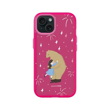 iPhone 15 Clear 粉漾桃 - 咻咻熊 XiuXiubear - 星塵
