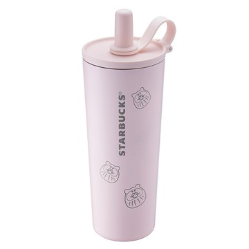 星巴克幸福達摩吸管蓋不鏽鋼TOGO冷水杯