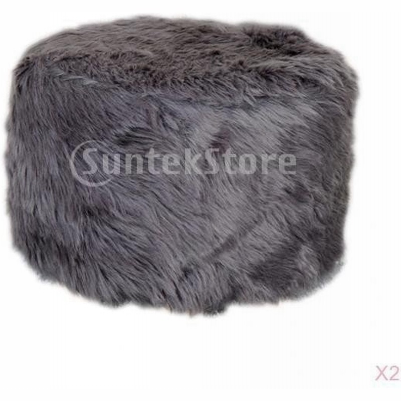 装飾的 ふわふわ 柔らかい スツールカバー ラウンド チェアスリップカバー シート チェアクッション 快適 グレー 2枚入り 通販 Lineポイント最大0 5 Get Lineショッピング