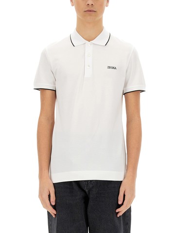 zegna polo with logo