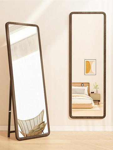 全身鏡落地鏡家用實木可壁掛全身鏡立式穿衣鏡女生試衣鏡梳妝鏡子/全身鏡/穿衣鏡/試衣鏡/衣帽鏡/化妝鏡/大鏡子/鏡子