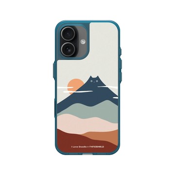 iPhone 17 Clear (相機按鈕) 夜幕藍 - ilovedoodle (Lim Heng Swee) - Cat Landscape - Mountain 貓咪山