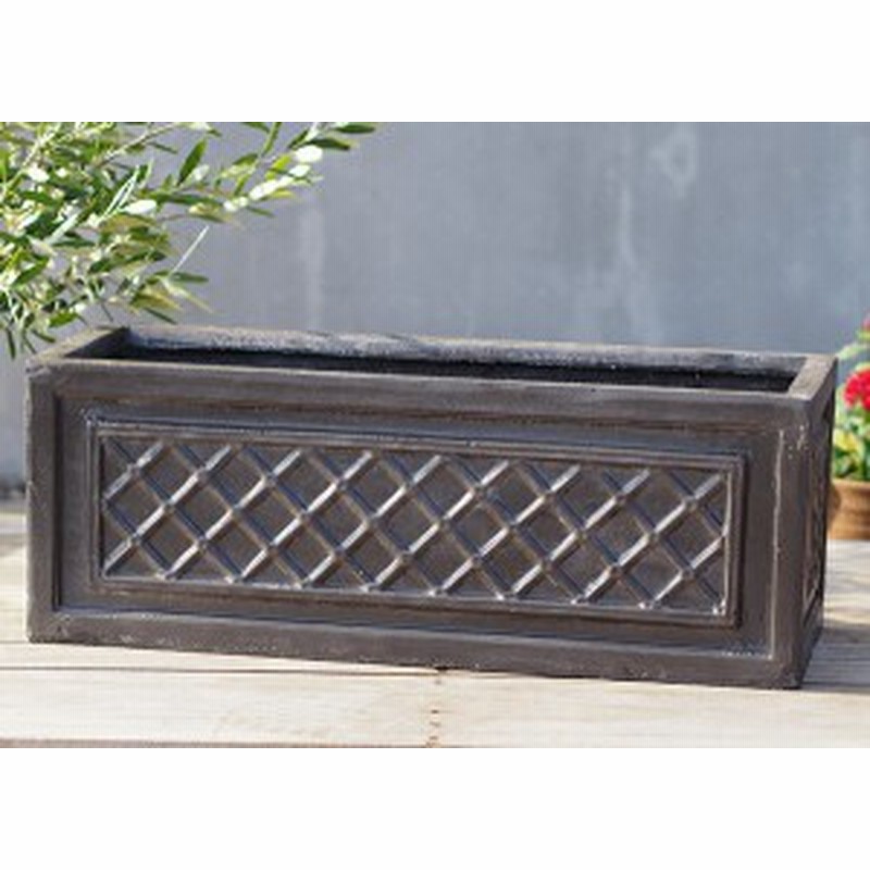 植木鉢 テラコッタ風 おしゃれ 軽い ファイバークレイ ウィンザートラフ 60l 長方形 グレー 通販 Lineポイント最大1 0 Get Lineショッピング