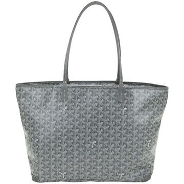 GOYARD Artois MM 中款 高雅得防水圖騰帆布肩背拉鍊托特包(深灰)