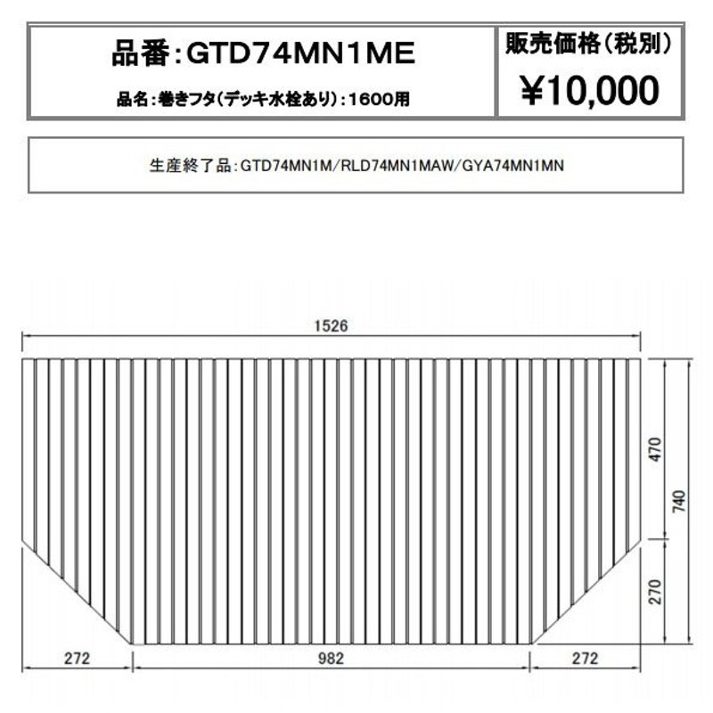 パナソニック Panasonic【GTD74KN1M】断熱組フタ:1600用 パーツ