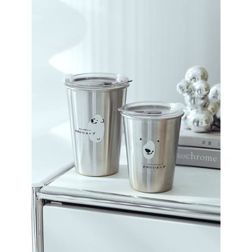 不銹鋼杯子ins風隨手杯帶蓋咖啡杯外帶女男辦公室喝水杯生日禮品