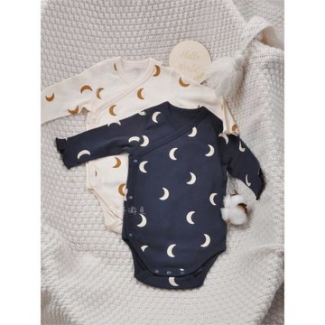 游魚 嬰兒寶寶A類純棉無骨包屁衣月亮長袖爬服哈衣連體新生兒春秋