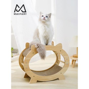 喵仙兒貓抓板耐磨不掉屑電視機立式貓咪床窩一體磨爪玩具自嗨解悶