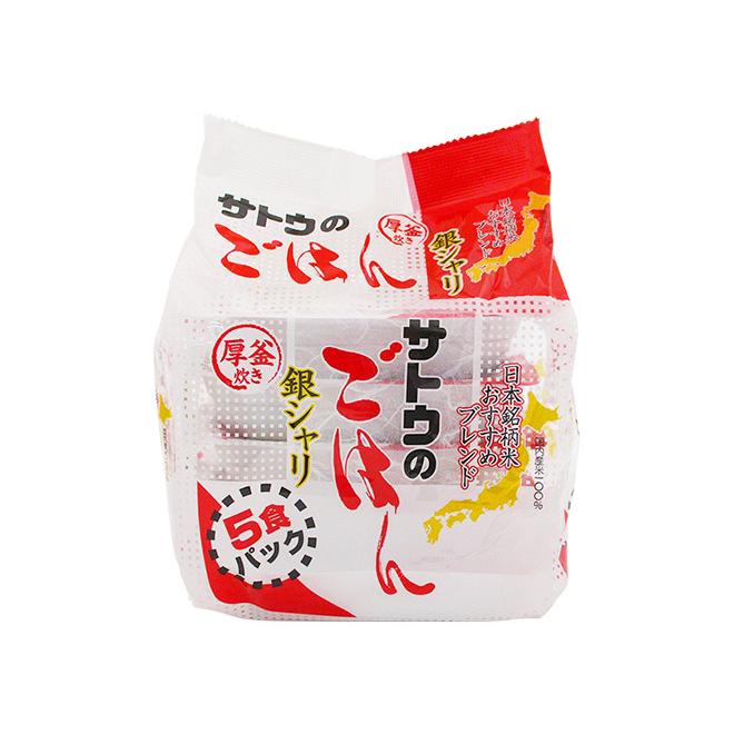 サトウ食品 ”サトウのごはん 銀シャリ” 5個パック×8pc（1ケース）