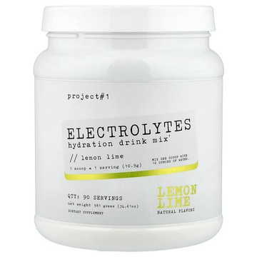 Project 1 Nutrition, 電解質，補水混合飲品，檸檬酸橙味，34.61 盎司（981 克）