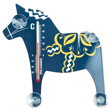 PLUTO DESIGN 造型溫度計 達拉木馬 藍色系 居家裝飾 溫度測量  1個