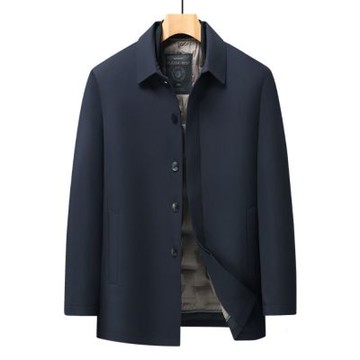 【米蘭精品】現貨+預購 頂級真羽絨外套90%鴨絨羽絨衣秋冬上衣大碼休閒男裝-翻領牛奶絲面料內羽絨2色74mt99