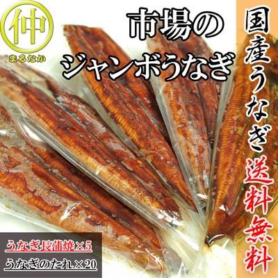 市場のジャンボうなぎ（うなぎ長蒲焼約200ｇ×5）   国産　土用の丑の日　送料無料 うなぎ