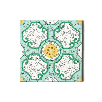 海裡魚75pcs木質拼圖_花磚I Azulejo-I