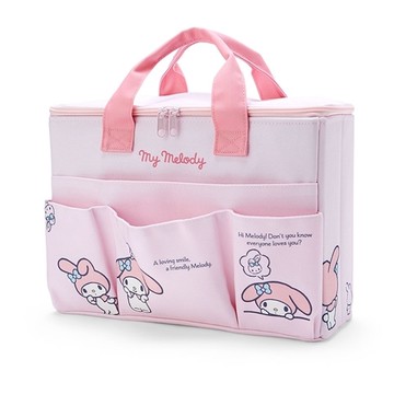 【震撼精品百貨】My Melody 美樂蒂~日本三麗鷗SANRIO 美樂蒂尼龍多口袋手提收納箱 L (粉動作款)*00704