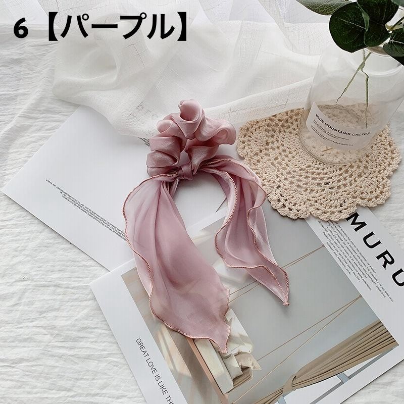 一点物ヘアゴム478キラキラ大粒ストーン大リボン合金ビジューヘアゴム