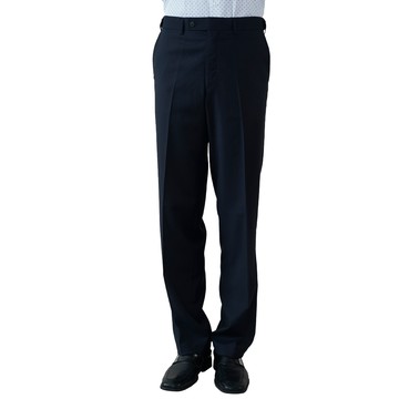 BARONECE 低調質感伸縮平面西褲_藍(622106-10)