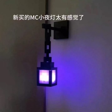 3d打印我的世界小夜燈火把燈遊戲周邊氛圍燈創意玩具像素燈小提燈