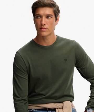 Superdry Men's Classic Essential Top Green Size: L
