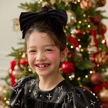 大蝴蝶结发夹 – 黑色丝绒