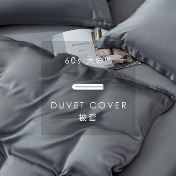AnDHOUSE天絲60支-太空灰色系 都市灰 氣質灰 星辰銀 黛灰藍 烟黛色 | 單品被套