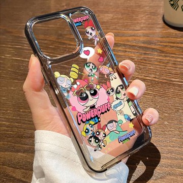 酷圖適用蘋果15promax手機殼新款iPhone16pro透明卡通高級感13小眾14網紅max女12pm全包11防摔plus飛天小女警