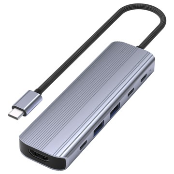 拓展塢typec六合一10Gbps擴展塢usb3.2分線器hub多接口集線器4K60【宜家良品百貨】