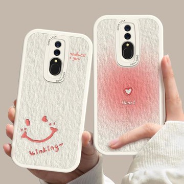 適用OPPOA9手機殼愛心笑臉A5新款簡約A11X情侶A8保護套男女卡通K10Pro軟硅膠A7防摔k9s全包網紅K7K11/K12K3