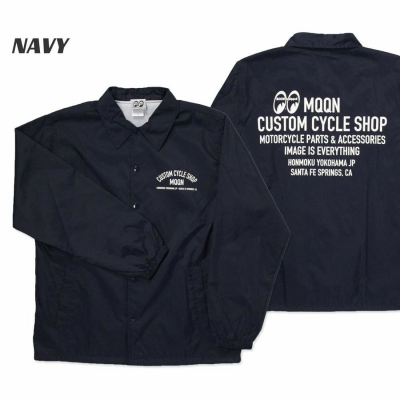 ムーンアイズ ジャケット メンズ ウインドブレーカー ジャンパー おしゃれ かっこいい アメカジ バイク 冬 秋 起毛 MOON Custom  Cycle Shop コーチジャケット | LINEブランドカタログ