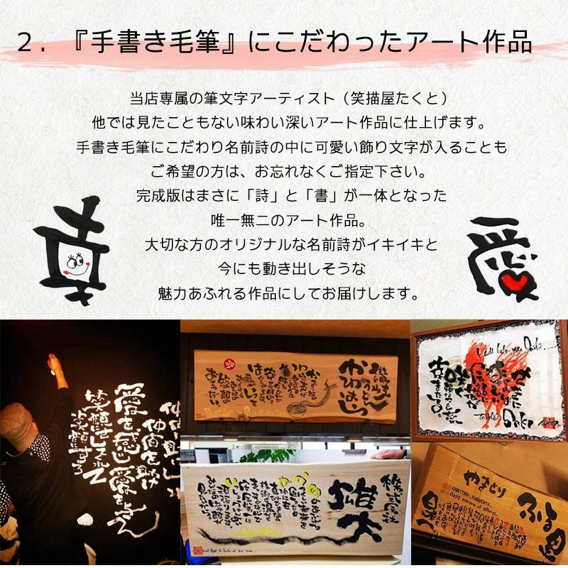 命名書 名前ポエム プレゼント 誕生日 出産祝い 記念日対応 アクリル  