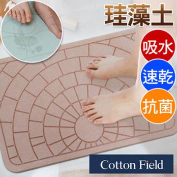 棉花田雪屋日本超人氣珪藻土吸水抗菌浴墊-珊瑚粉(39x60cm)