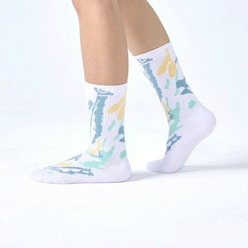 【ChangeTone 襪子專賣店】Flow 抗菌機能運動中筒襪〈白〉