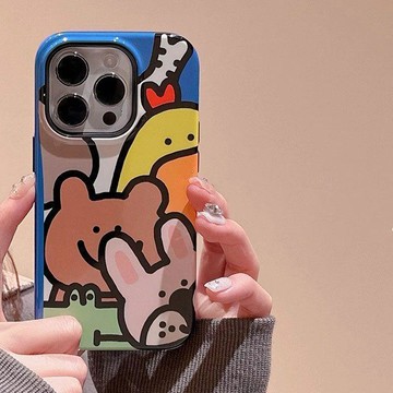 合照動物適用蘋果手機殼iPhone17promax/16/15pro/14plus菲林磨砂二合一XS/X
