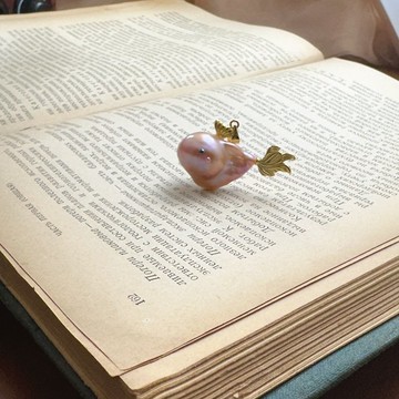 Alpha handmade 天然巴洛克珍珠 如魚得水珍珠小精靈