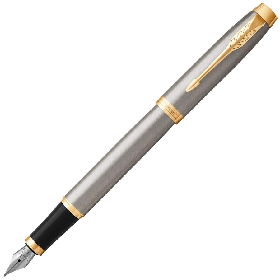 PARKER パーカー 万年筆 F 細字 IM コアライン ブラッシュドメタルGT 1975600 両用式 正規輸入品 約153mmx10mm