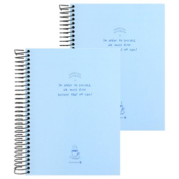 morning glory 加強厚無線彈簧練習簿  顏色隨機  2本