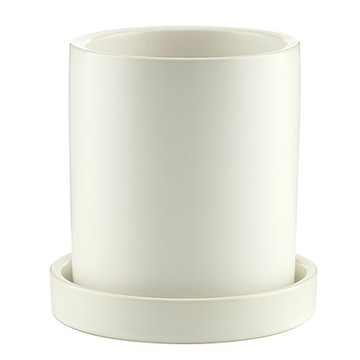 單色現代霧面花盆  XL(15cm*16cm)  1個  白色