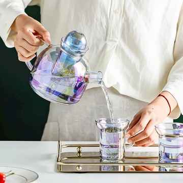 玻璃水壺北歐ins風大容量涼水壺家用泡茶壺輕奢冷水壺涼白開扎壺