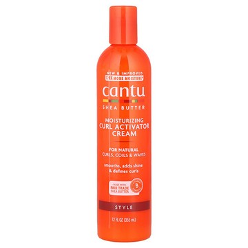Cantu, 天然秀髮用乳木果油，卷髮保濕啟動霜，12 液量盎司（355 毫升）