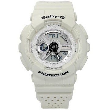 CASIO 卡西歐 BABY-G 耀眼亮彩甜心運動休閒腕錶(BA-110PP-7A)-淺灰色/43mm